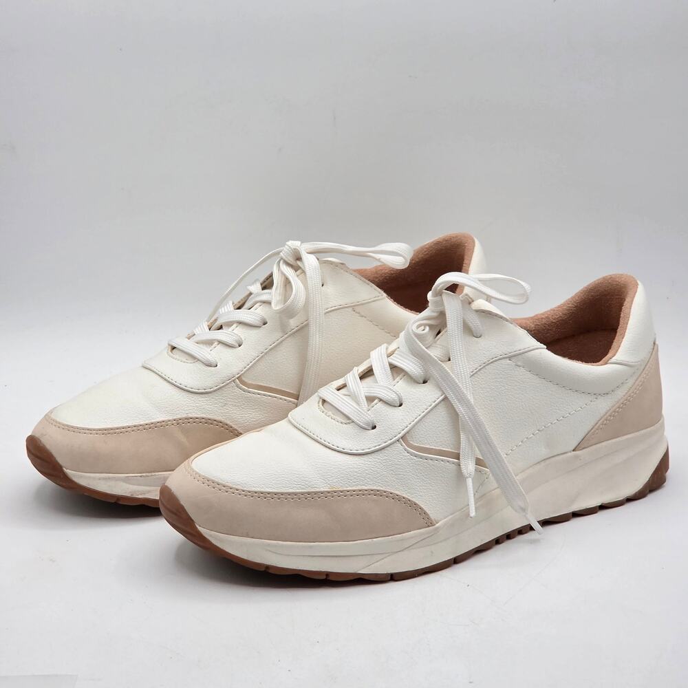 Soul Naturalizer Shay Wide Width Sneakers Womens 11W White Beige Comfort Lace Up